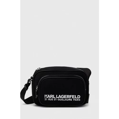 Karl Lagerfeld Torbica za okoli pasu črna barva