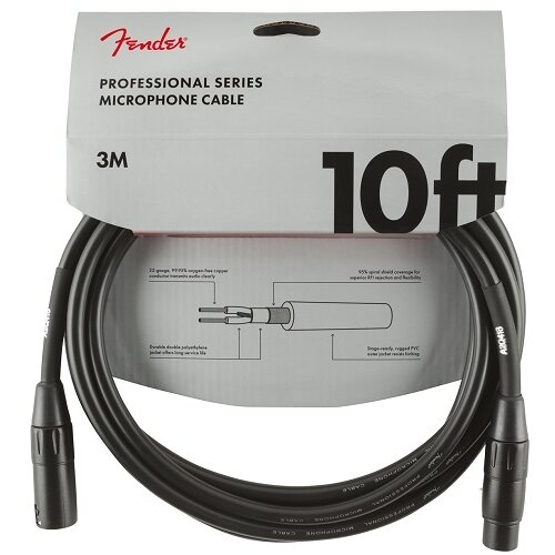 Fender kabel Professional Series Microphone Cable 10' Black - 0990820022 Cijene