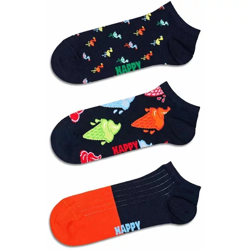 Happy Socks Čarape Navy Low Socks 3-pack boja: tamno plava