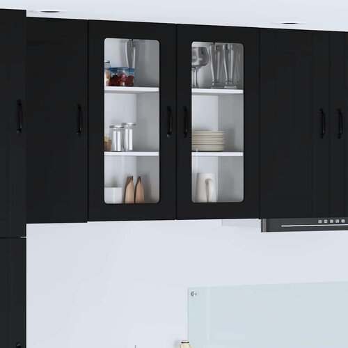 vidaXL zidni kuhinjski ormarić crna 40 x 31 x 80 cm konstruirano drvo Cijene