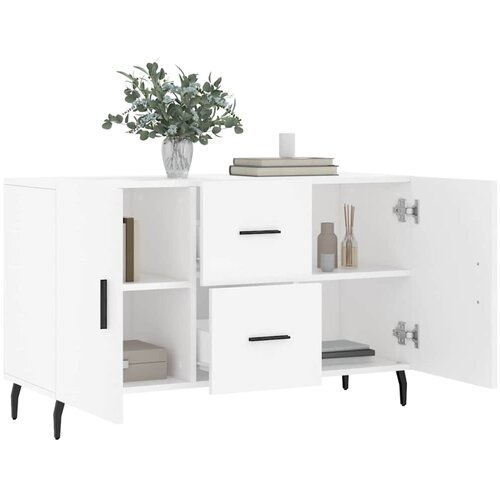  Komoda bijela 100x36x60 cm od konstruiranog drva Slike