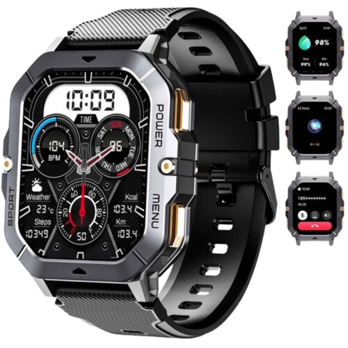 Oukitel BT101 crn smart watch military 410mAh/Heart rate/SpO2/Blood pressure/accelerometer/esim Cene