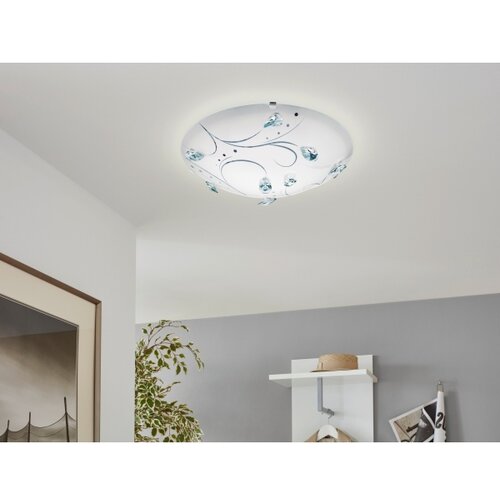 Eglo sorrenta 1 plafonjera/1, led, 16w, 1500lm, prečnik 315, bela/kristali Cene