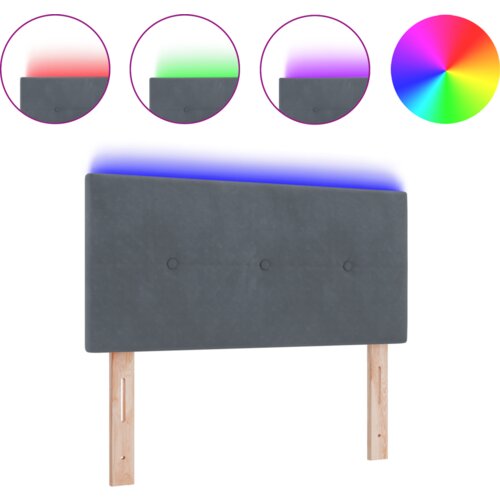VidaXL led uzglavlje s dugmadi tamno sivo 80 cm bar&amp;scaron;un Slike