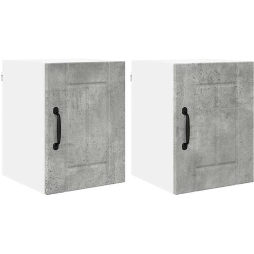 VidaXL zidni kuhinjski ormarić 2 pcs betonski sivi 30 x 31 x 40 cm Slike