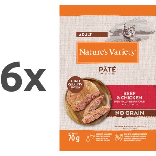 Nature’s Variety Nature's Variety Original Cat Adult - govedina in pi&scaron;čanec - 70 g 6 x 70 g Cene