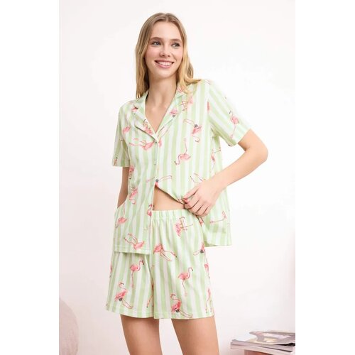 TRENDYOLMILLA ženski set pidžama Thmss26Pt00109, zelena-zelena Cene