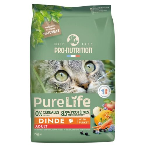 Pro Nutrition pure life cat hrana za mačke - ćuretina 2kg Slike