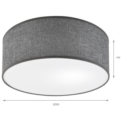  plafonsko svetlo sirja 1xE27/15W/230V prečnik 35 cm sivo Slike