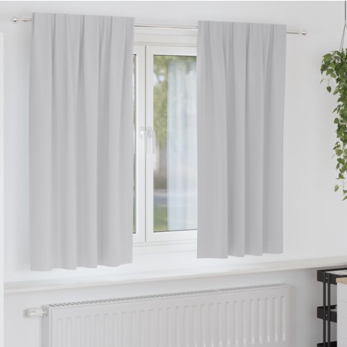 vidaXL Zavjese sa zavjesama 2 pcs Svjetlosiva Poliester Cijene