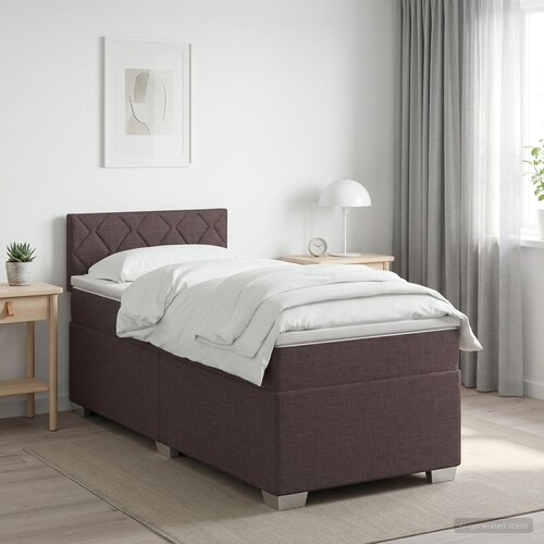  Boxspring krevet s madracem Tamno smeđa 90 x 200 cm Tkanina Cene