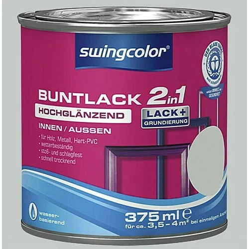 SWINGCOLOR lak u boji 2u1 (boja: mišja siva, 375 ml)