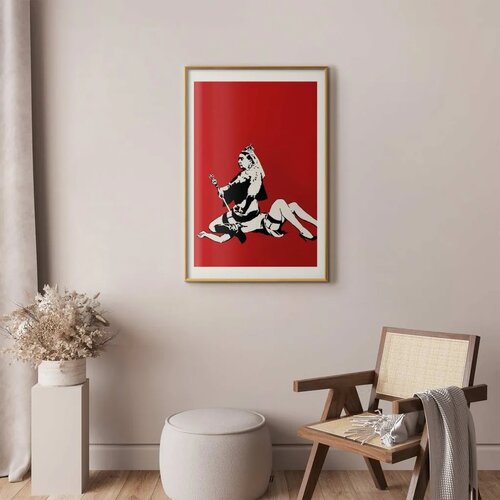  Plakat - Banksy: Queen Victoria 60x90 Zlatni okvir s margom Cene