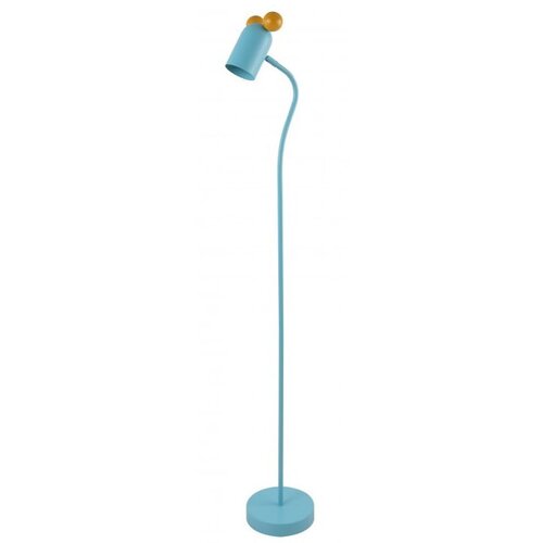 Gtv Svetlo modra stoječa svetilka s kovinskim senčilom (višina 133,5 cm) Mouse – Cene