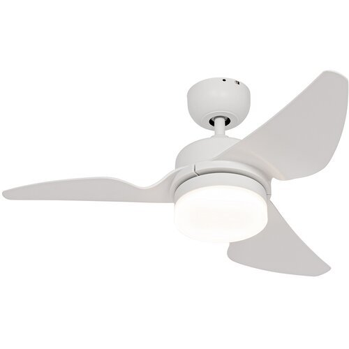 QAZQA Stropni ventilator bel, vključno z LED z daljinskim upravljalnikom - Yuki Cene