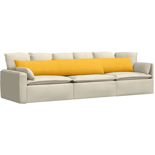 VidaXL jastučići za sofu 2 pcs svijetlo žuta 200 x 40 cm Slike