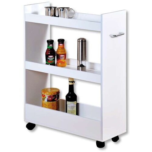 Kesper ksp24852 višenamenska polica sa točkićima 60x22x78cm bela Cene