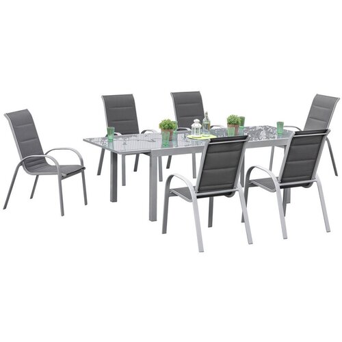 Gardenson Vrtni Set Amalfi Di Lusso, 7-Delno, Rjava Slike