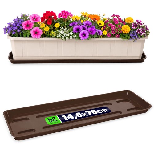 KADAX Stojalo za cvetlične lončke 80 cm, balkonsko korito, plastični pladenj, (5000353406) Cene