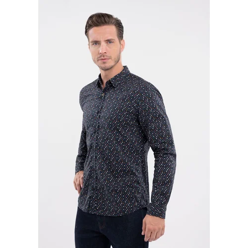 Volcano Man's Shirt K-Evans Navy Blue