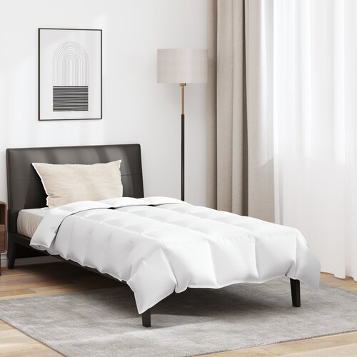 vidaXL Odeja z blazino 2 pcs Bela 155 x 220 cm Puh Cene