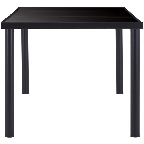  Blagovaonski stol crni 180 x 90 x 75 cm od kaljenog stakla Slike