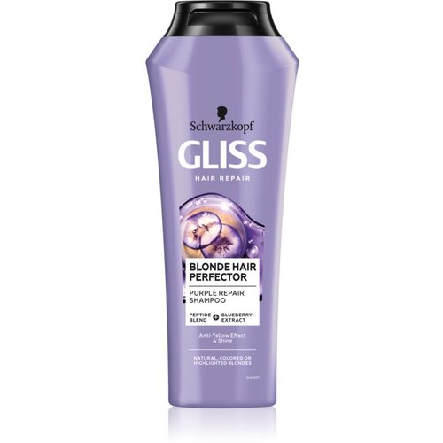 Gliss Blonde Hair Perfector ljubičasti šampon neutralizirajući žuti tonovi 250 ml Cijene