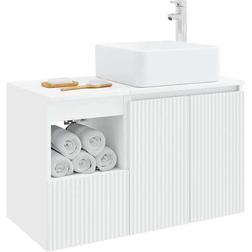 Set namje&amp;scaron;taja za kupaonicu 2 kom. Bijela Konstruirano drvo 53 x 35 x 80 cm Slike