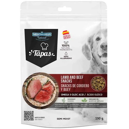 Mediterranean_Natural Mediterranean Mesne poslastice Tapas Grain Free, Jagnjetina i govedina, 150 g Cene