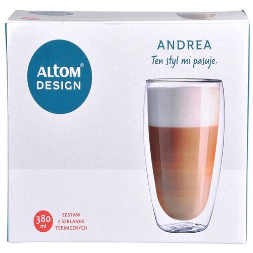 Altom design Andrea Ča&amp;scaron;e s Dvostrukim Stijenkama i Termo Dnom, 380 ml (Set od 2 Ča&amp;scaron;e) Slike