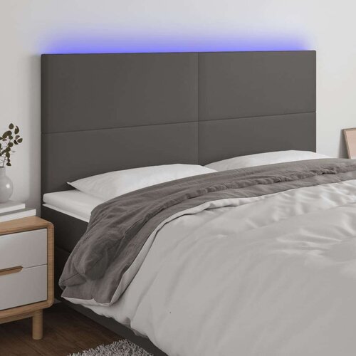  Uzglavlje sivo 200x5x118/128 cm od umjetne kože Cijene