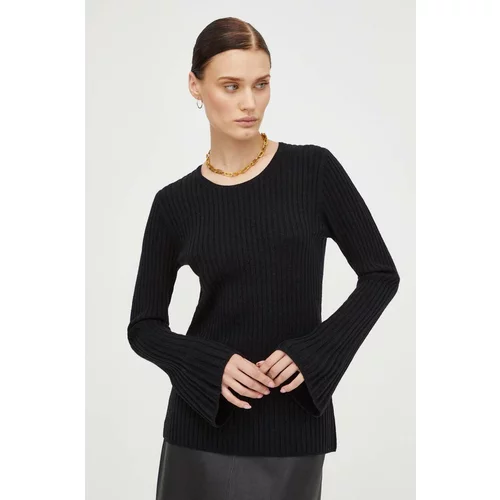 By Malene Birger Vuneni pulover za žene, boja: crna