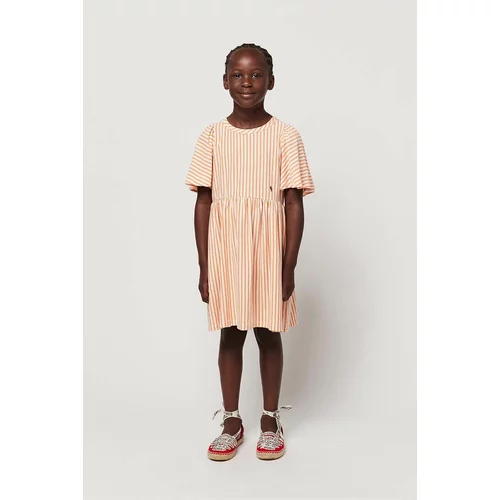 Bobo Choses Otroška bombažna obleka oranžna barva