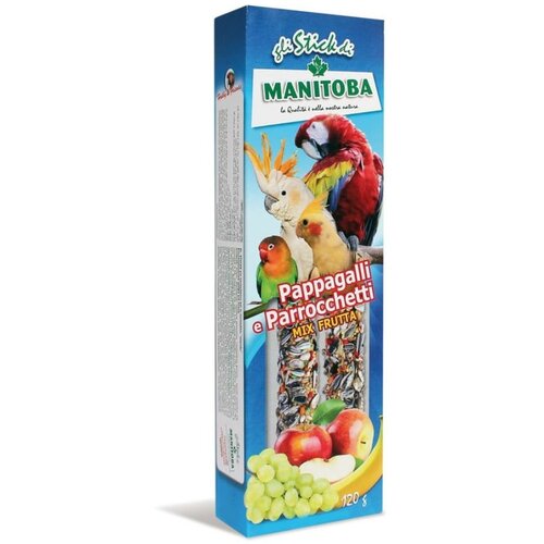 Manitoba štapići miks sa voćem 120 g Hrana za nimfe/papagaje Slike