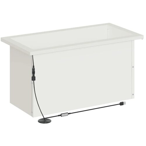  Vrtna posuda za sadnju s LED svjetlom 2 kom. Bijela - Bijela 30 x 60 x 30 cm 2 Slike
