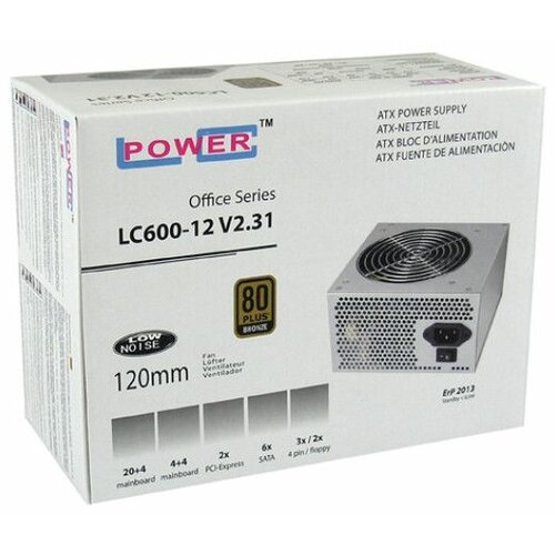 LC Power Napajanje 600W LC600-12 80Plus Bronze, APFC v2.31 12cm Fan Slike