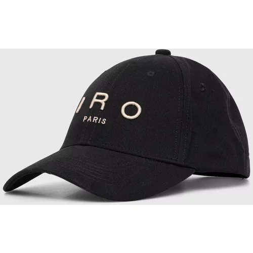 IRO Bombažna bejzbolska kapa črna barva