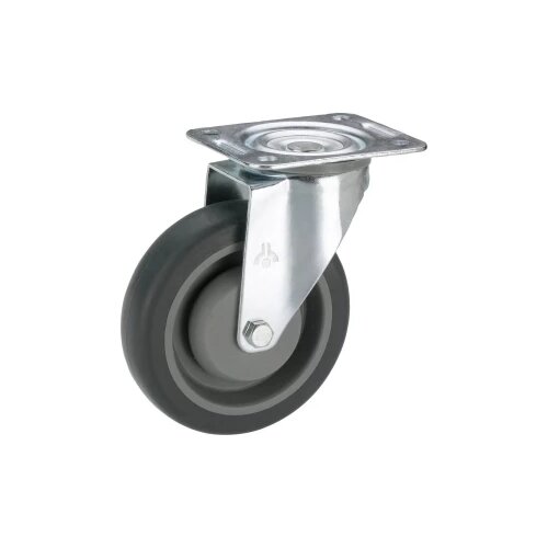 DÖRNER&HELMER 715565F Transportni uređaj okretni kotač 100x32mm Kula, termopl. Gumeni kotač siva, FAD, ploča 105x85mm, TrKr. 150 kg Cijene