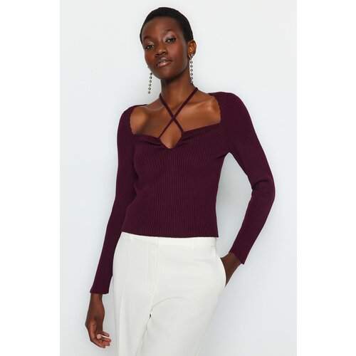 Trendyol Sweater - Purple - Slim fit Cene
