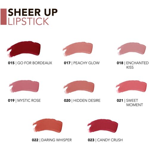 Flormar Sheer Up Lipstick vlažilna &amp;scaron;minka s sijajem Harmony 3 g Slike