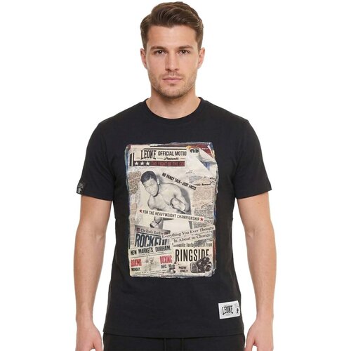 Leone 1947 Majice & Polo majice Man T-Shirt Short Sleeves Graphics Črna Cene
