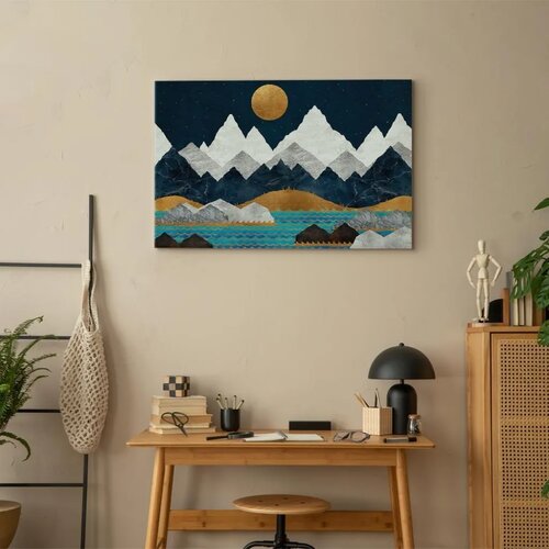  Slika - Night in the Mountains (1 Part) Wide 60x40 Akustična Cene