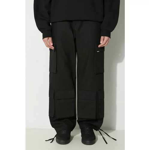 Represent Pamučne hlače Baggy Cargo Pant boja: crna, cargo kroj, MLM521.01