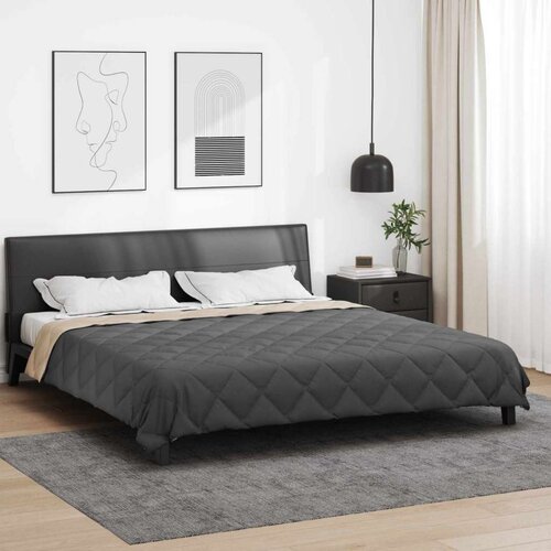  Poletna odeja Antracita in taupe 200 x 200 cm Mikrovlakna, (5000288036) Cene