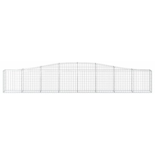  Lučne gabionske ko&amp;scaron;are 3 kom 400x30x60/80 cm pocinčano željezo Slike