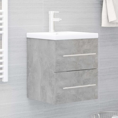vidaXL Omarica za umivalnik betonsko siva 41x38,5x48 cm iverna plošča Cene