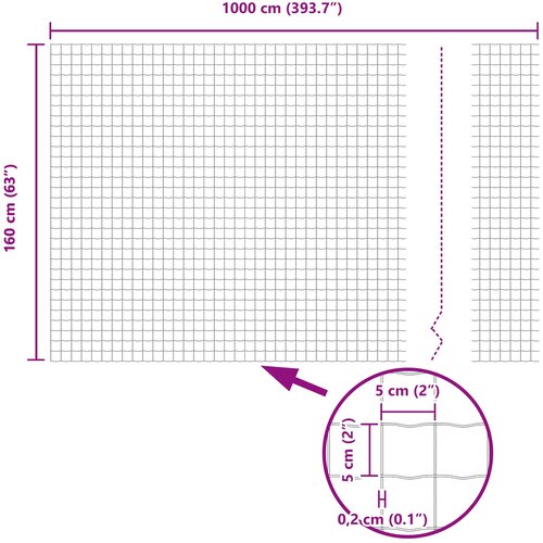 Euro ograda Siva 1,6 x 10 m Željezo prekriveno PVC-om Slike