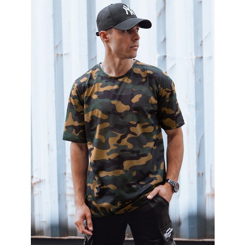 DStreet Koszulka męska khaki camouflage Cene