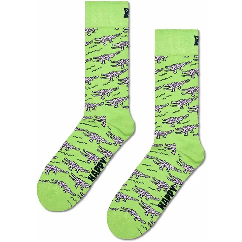 Happy Socks Nogavice Crocodile zelena barva