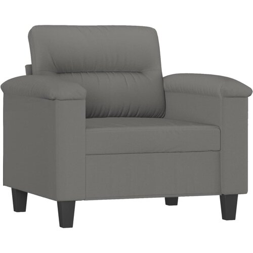  3-dijelni set sofa s jastucima tamnosivi od mikrovlakana Slike